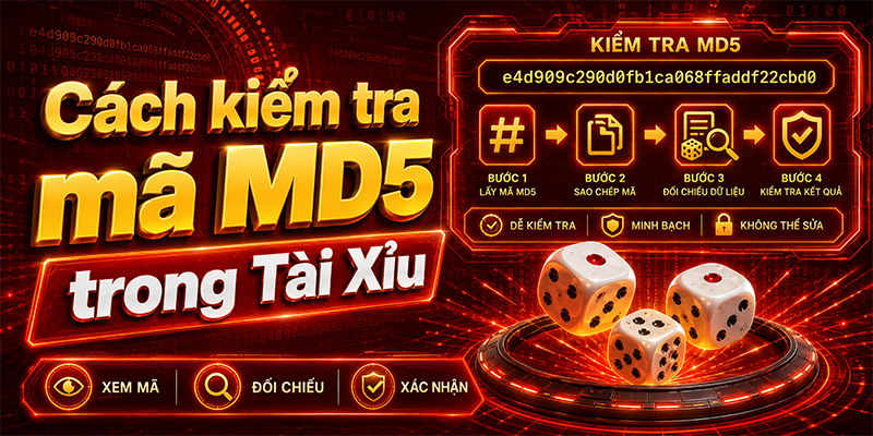 Cách kiểm tra mã MD5 trong Tài Xỉu
